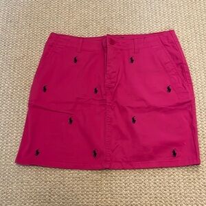 Pink Ralph Lauren monogrammed skirt